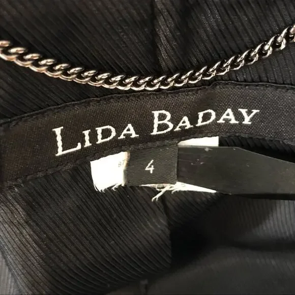 Lida Baday Charcoal Wool Asymmetric Cropped Jacket Size 4 EUC - Picture 5 of 14